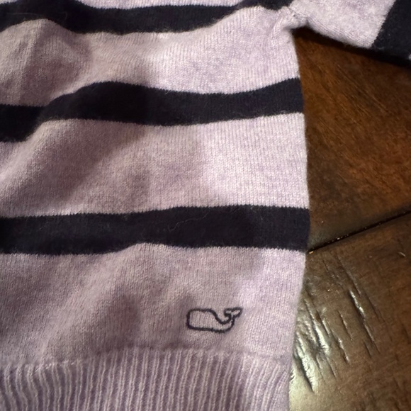 2T Girl's Purple Striped Vineyard Vines Sweater - Picture 3 of 5